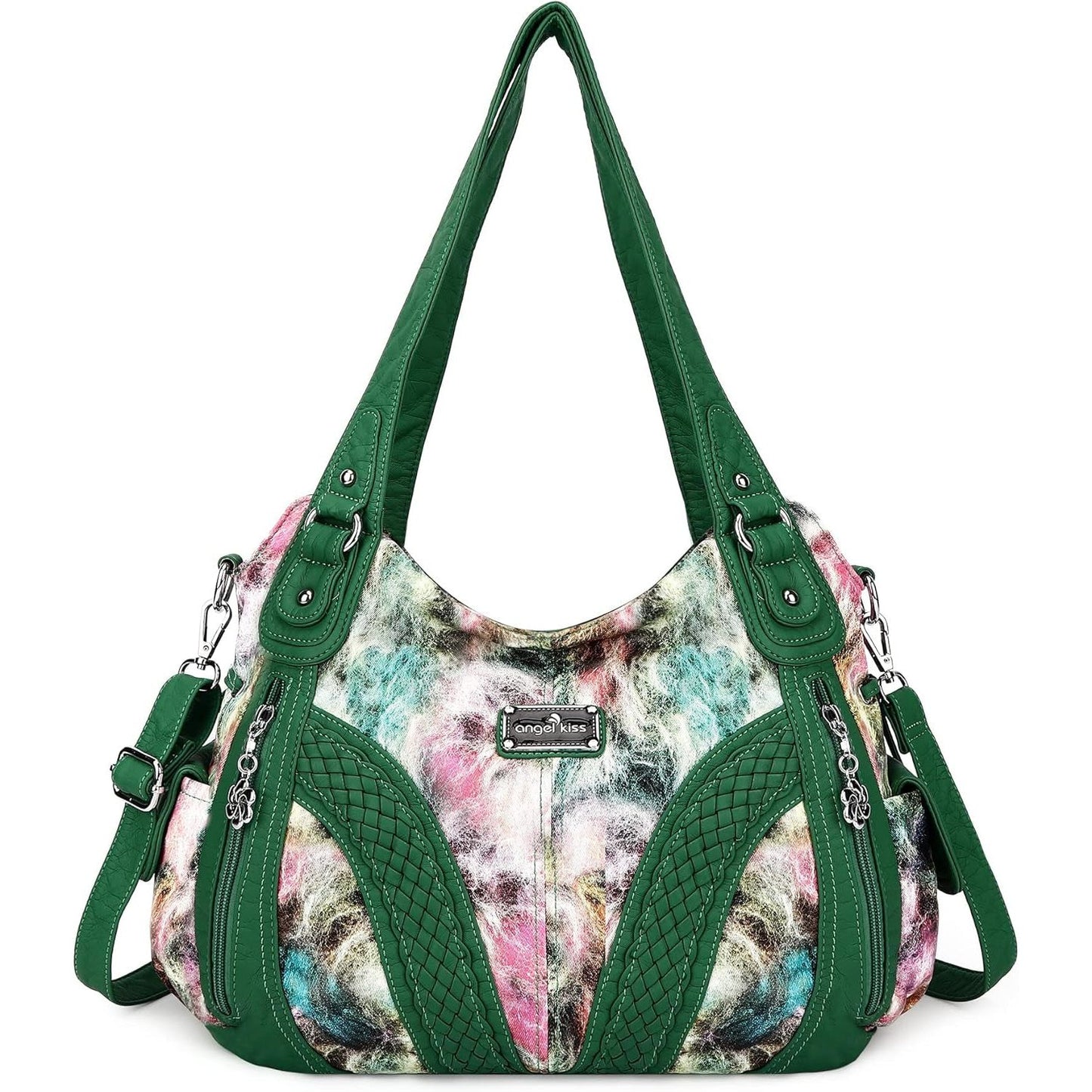Purses and Handbags Women Fashion Tote Bag Shoulder Bags Top Handle Satchel Purses Washed Synthetic Leather Handbag