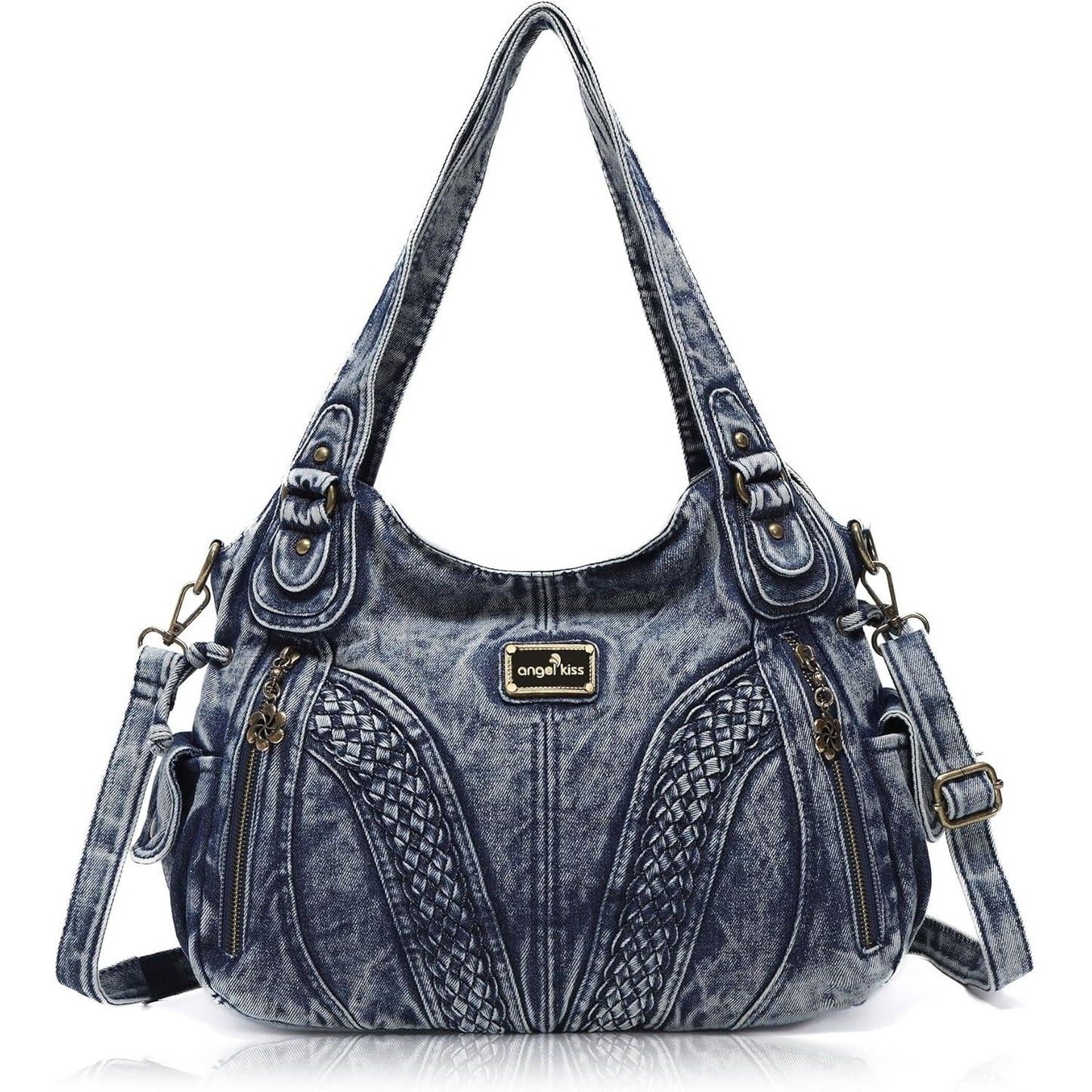 Purses and Handbags Women Fashion Tote Bag Shoulder Bags Top Handle Satchel Purses Washed Synthetic Leather Handbag