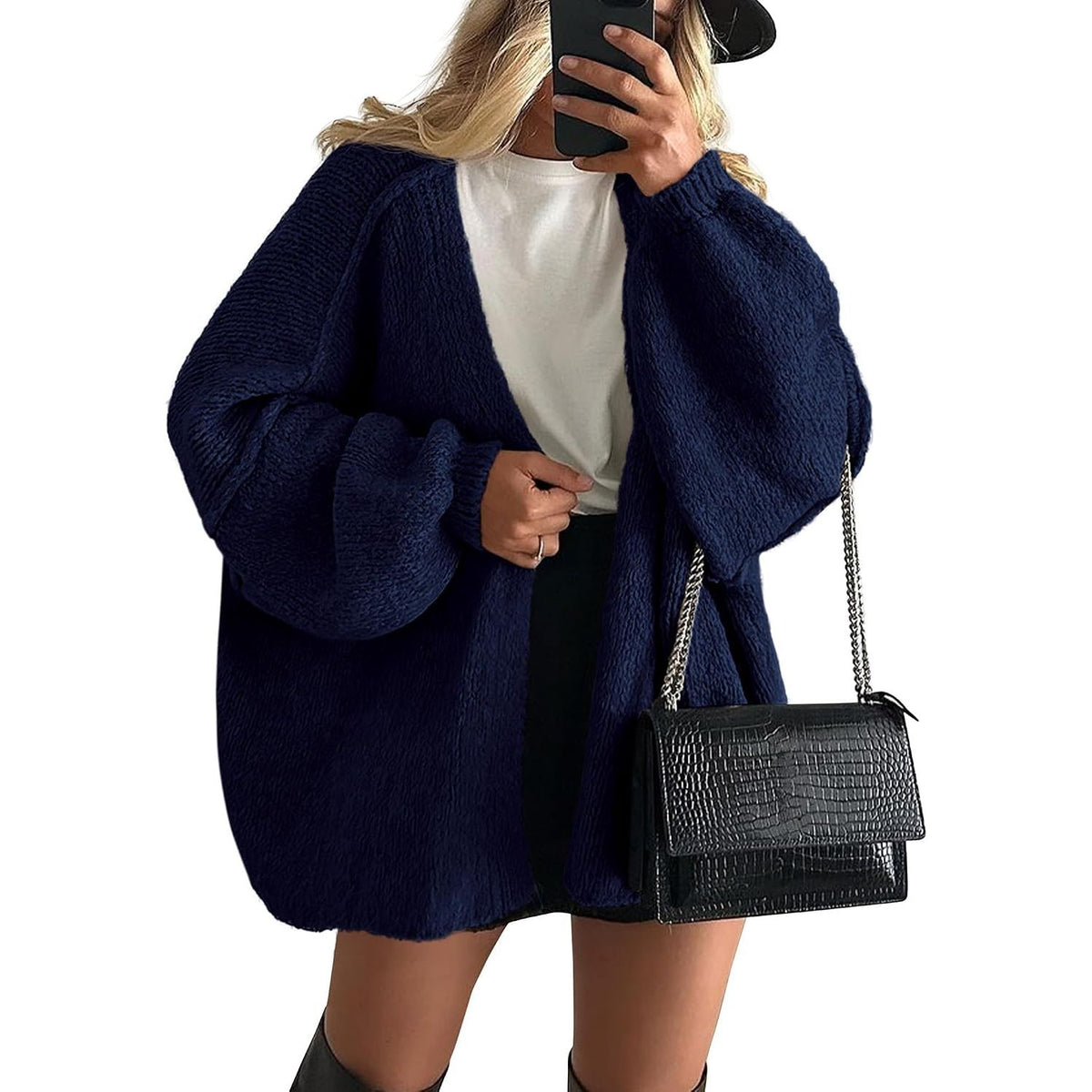 Chic and Cozy Womens Open Front Oversized Cardigan Sweater for Effortless Style