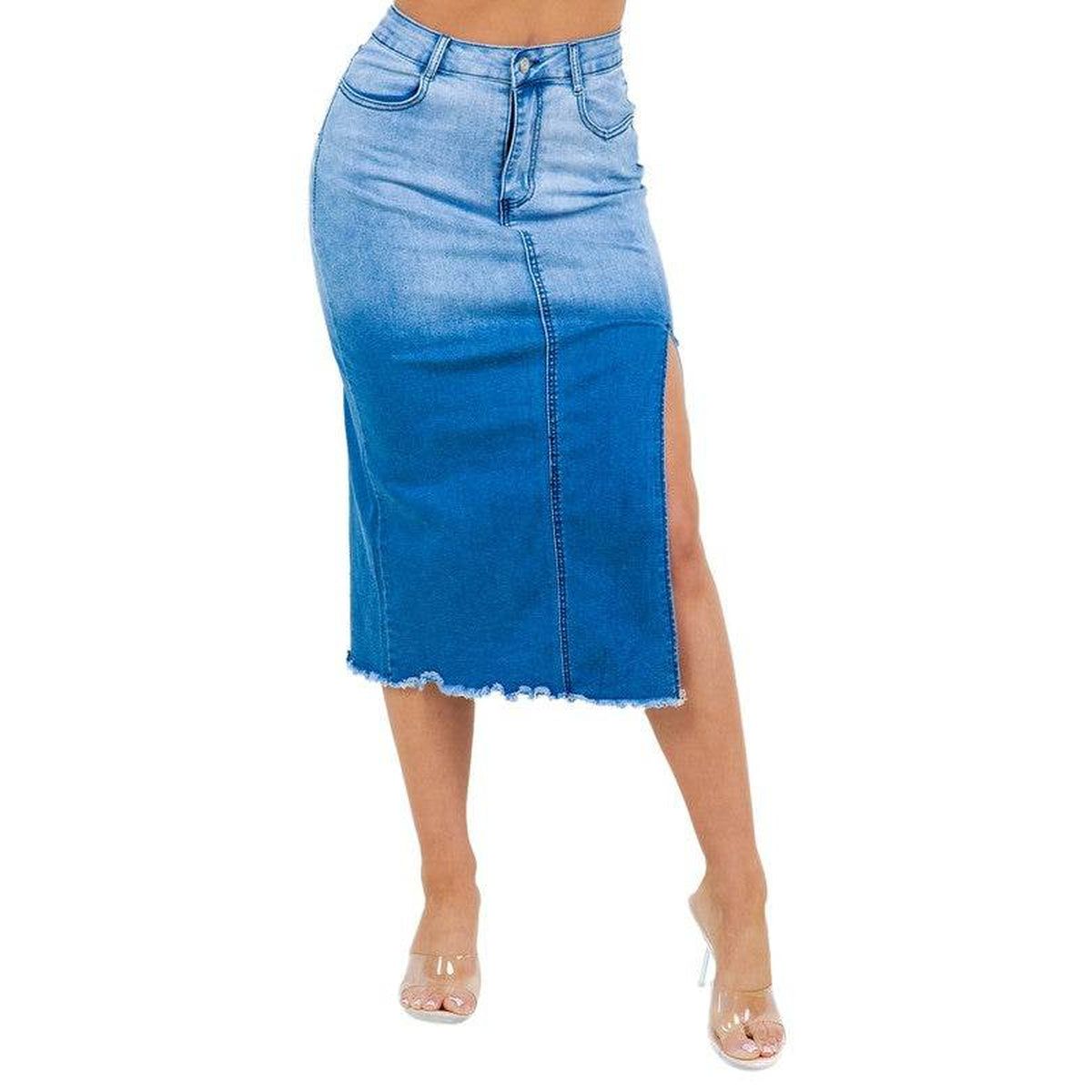FASHION DENIM LONG SKIRTS