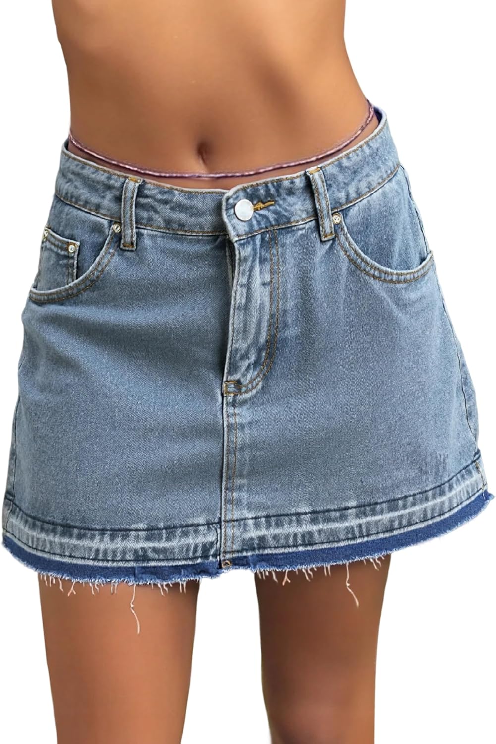 Skirts for Women Summer Vacation Mid/Low Rised Sexy Mini Dress 2025 Trendy Y2K Clothes Denim Skirt