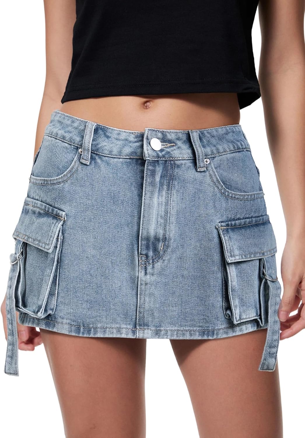 Skirts for Women Summer Vacation Mid/Low Rised Sexy Mini Dress 2025 Trendy Y2K Clothes Denim Skirt