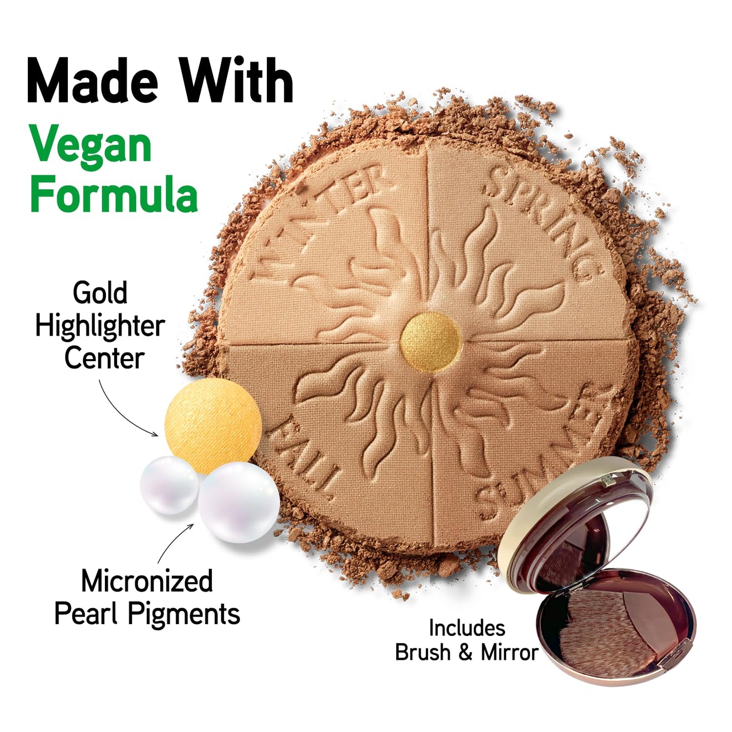 Bronze Booster Glow-Boosting Season-To-Season, Customizable Seasonal Glow Glow, Lasting Tan Boost, Hypoallergenic Powder, Cruelty-Free & Hypoallergenic- Light-To-Medium