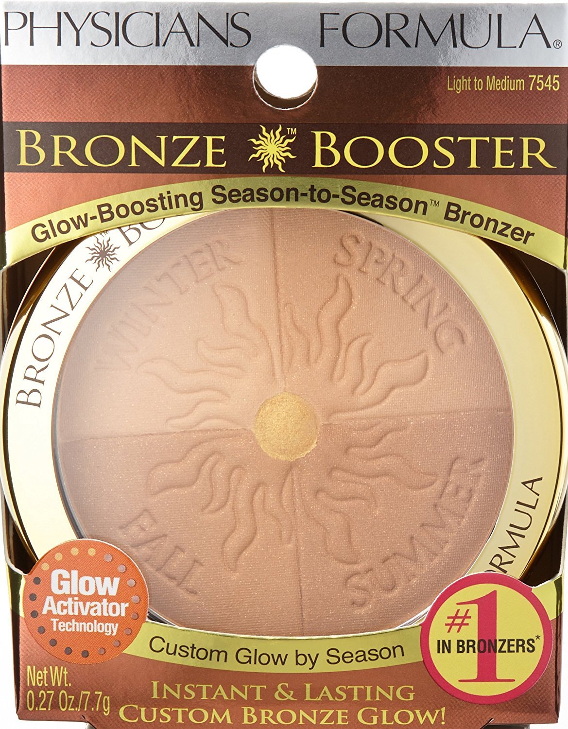 Bronze Booster Glow-Boosting Season-To-Season, Customizable Seasonal Glow Glow, Lasting Tan Boost, Hypoallergenic Powder, Cruelty-Free & Hypoallergenic- Light-To-Medium