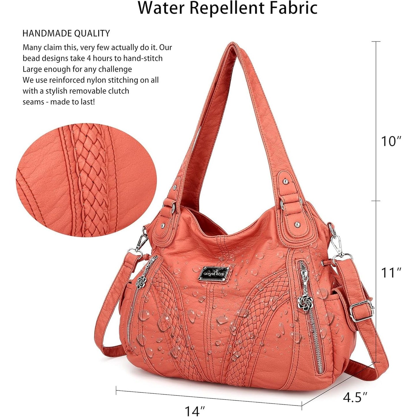 Purses and Handbags Women Fashion Tote Bag Shoulder Bags Top Handle Satchel Purses Washed Synthetic Leather Handbag