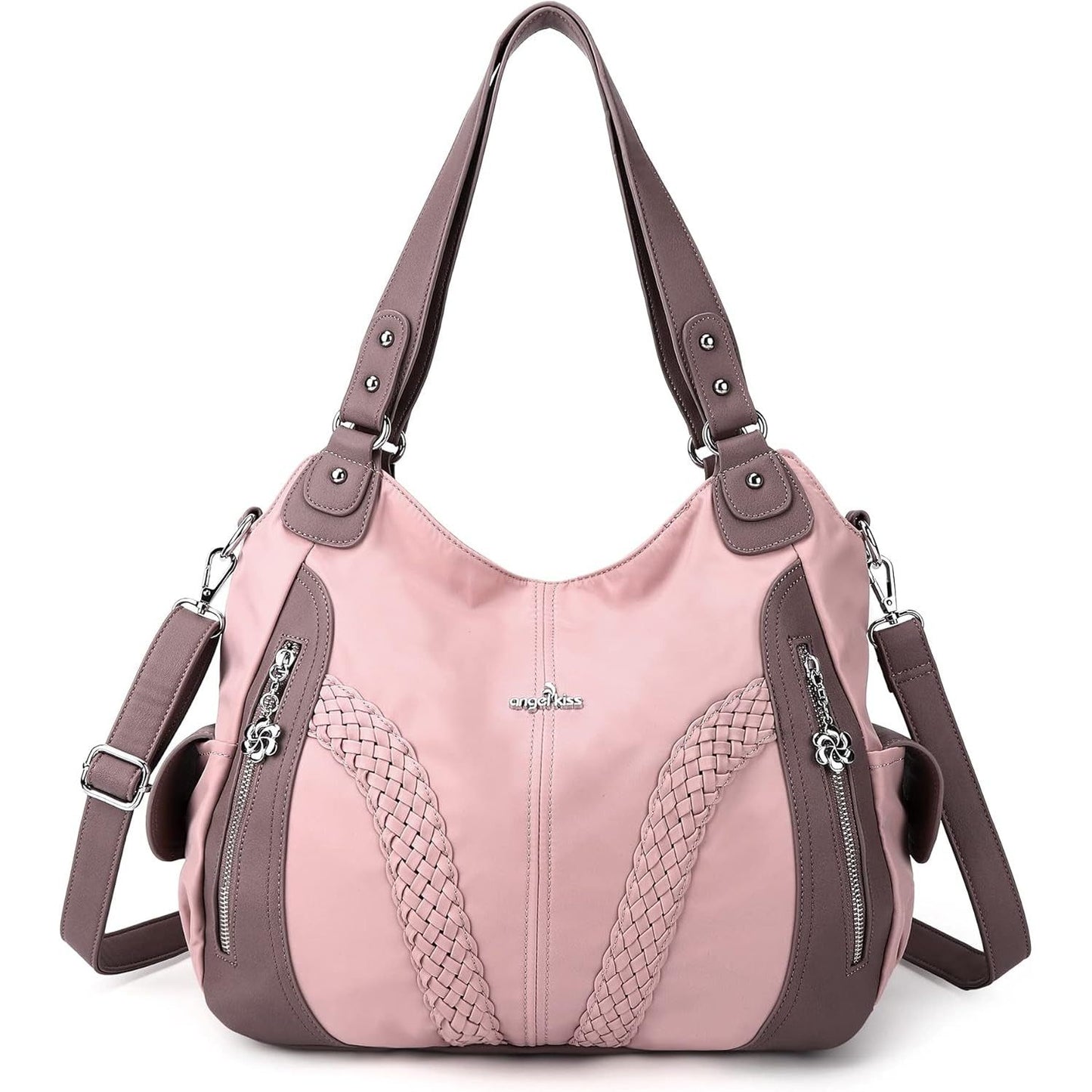 Purses and Handbags Women Fashion Tote Bag Shoulder Bags Top Handle Satchel Purses Washed Synthetic Leather Handbag