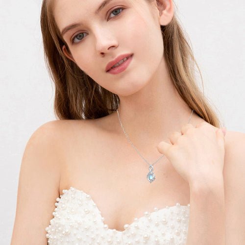 Beauty Oasis 925 Sterling Silver Moonstone Pendant Necklace - Beauty Oasis