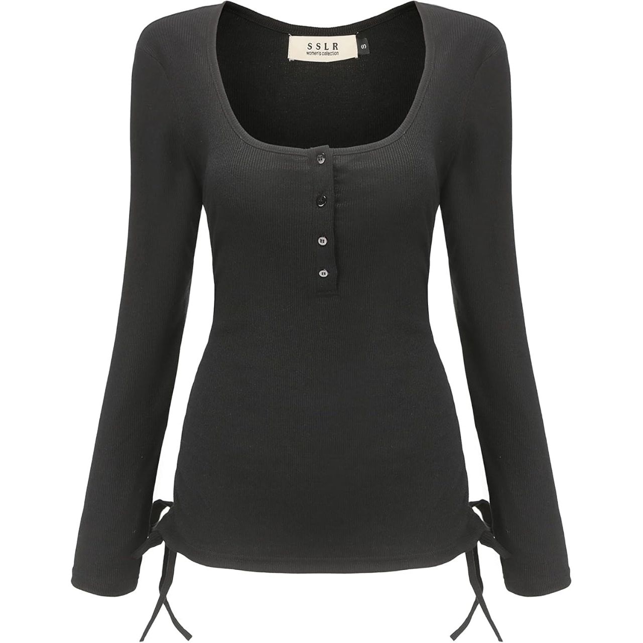 Square Neck Tops Womens Fall Fashion 2023 Plain T Shirts Slim Fit Summer Tops