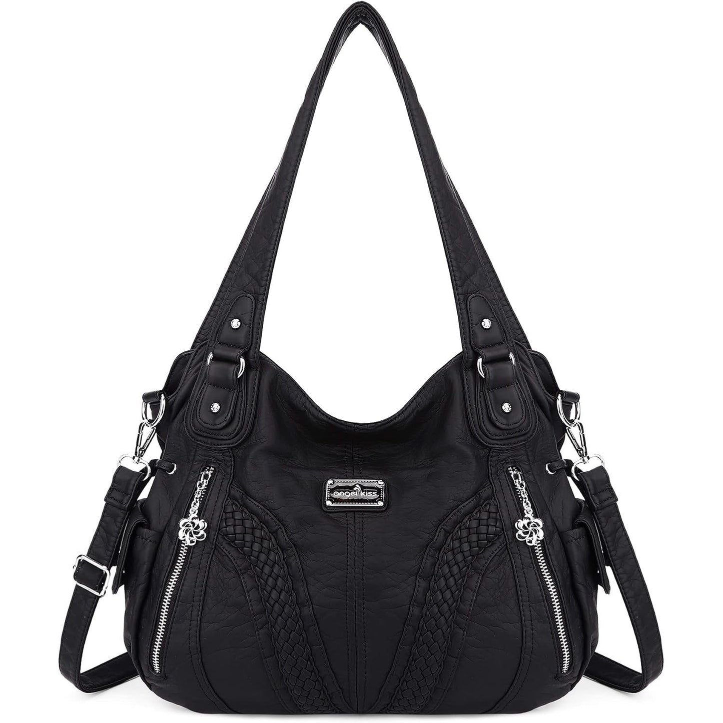 Purses and Handbags Women Fashion Tote Bag Shoulder Bags Top Handle Satchel Purses Washed Synthetic Leather Handbag