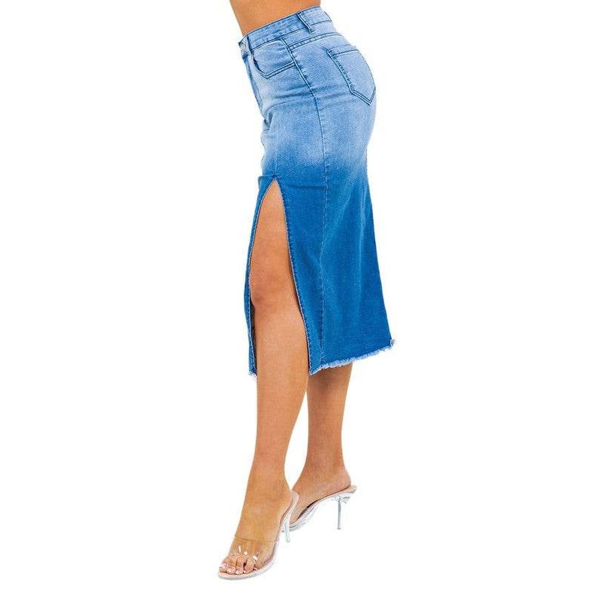 FASHION DENIM LONG SKIRTS