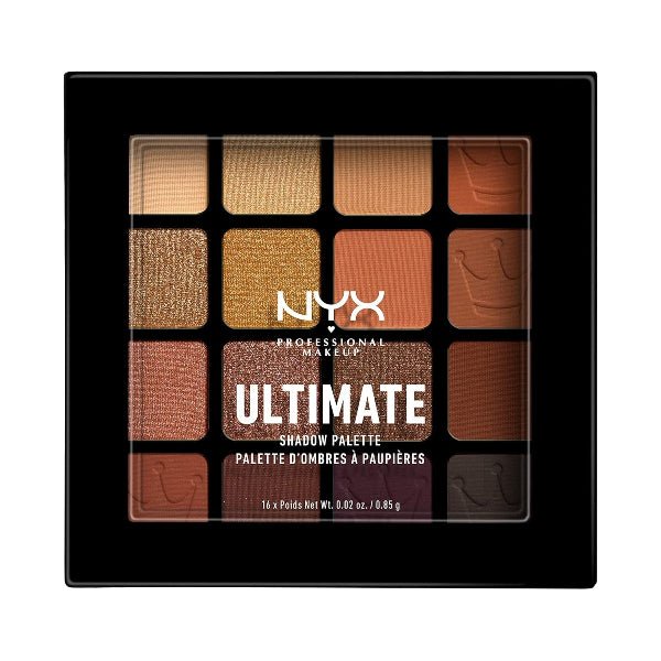NYX Professional Makeup Ultimate Shadow Palette - Warm Neutrals - 16 shades - Beauty Oasis - Beauty Oasis