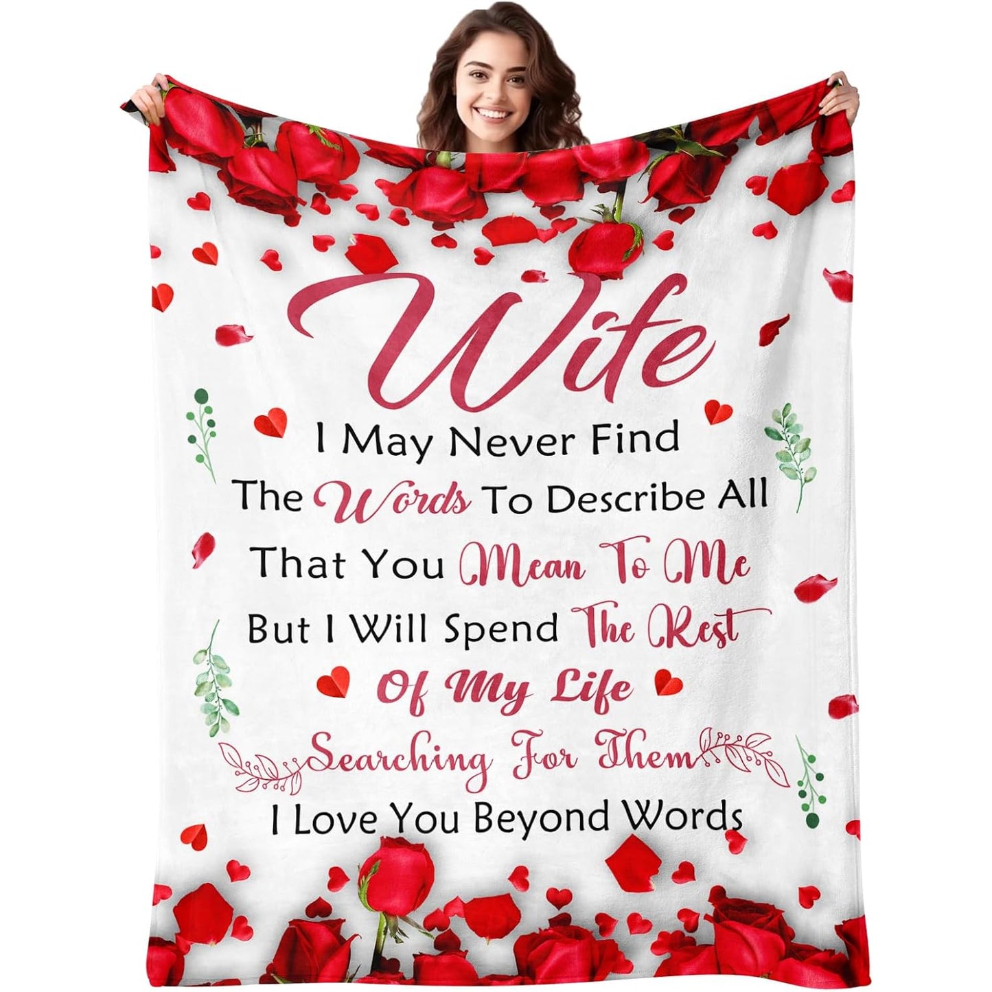 Valentines Day Gifts for Her - Gifts for Her Wife Girlfriend - to My Love Blanket - Anniversary Romantic Gift for Women - I Love You Gift for Her - Wife Girlfriend Birthday Present Ideas - 50"X60"
