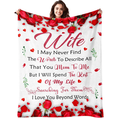 Valentines Day Gifts for Her - Gifts for Her Wife Girlfriend - to My Love Blanket - Anniversary Romantic Gift for Women - I Love You Gift for Her - Wife Girlfriend Birthday Present Ideas - 50"X60"