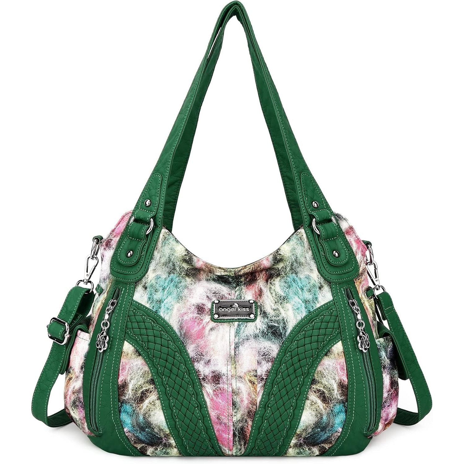 Purses and Handbags Women Fashion Tote Bag Shoulder Bags Top Handle Satchel Purses Washed Synthetic Leather Handbag
