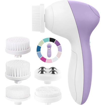 Face Scrubber | Facial Cleansing Brush Exfoliator Skin Care Products Beauty Products Powered Electric Wash Exfoliating Spin Cleanser Cleaning Scrub Including 7 Heads (Opal)