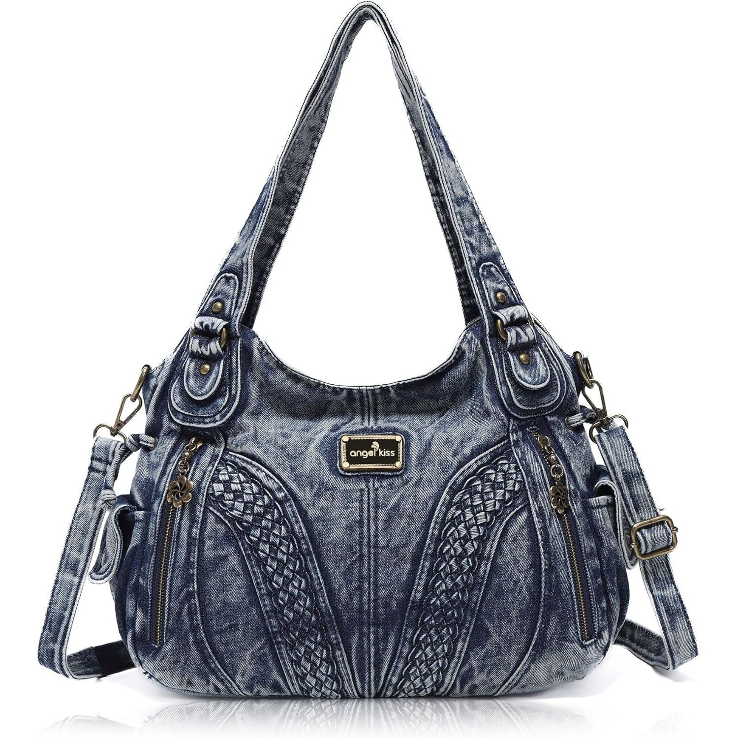 Purses and Handbags Women Fashion Tote Bag Shoulder Bags Top Handle Satchel Purses Washed Synthetic Leather Handbag
