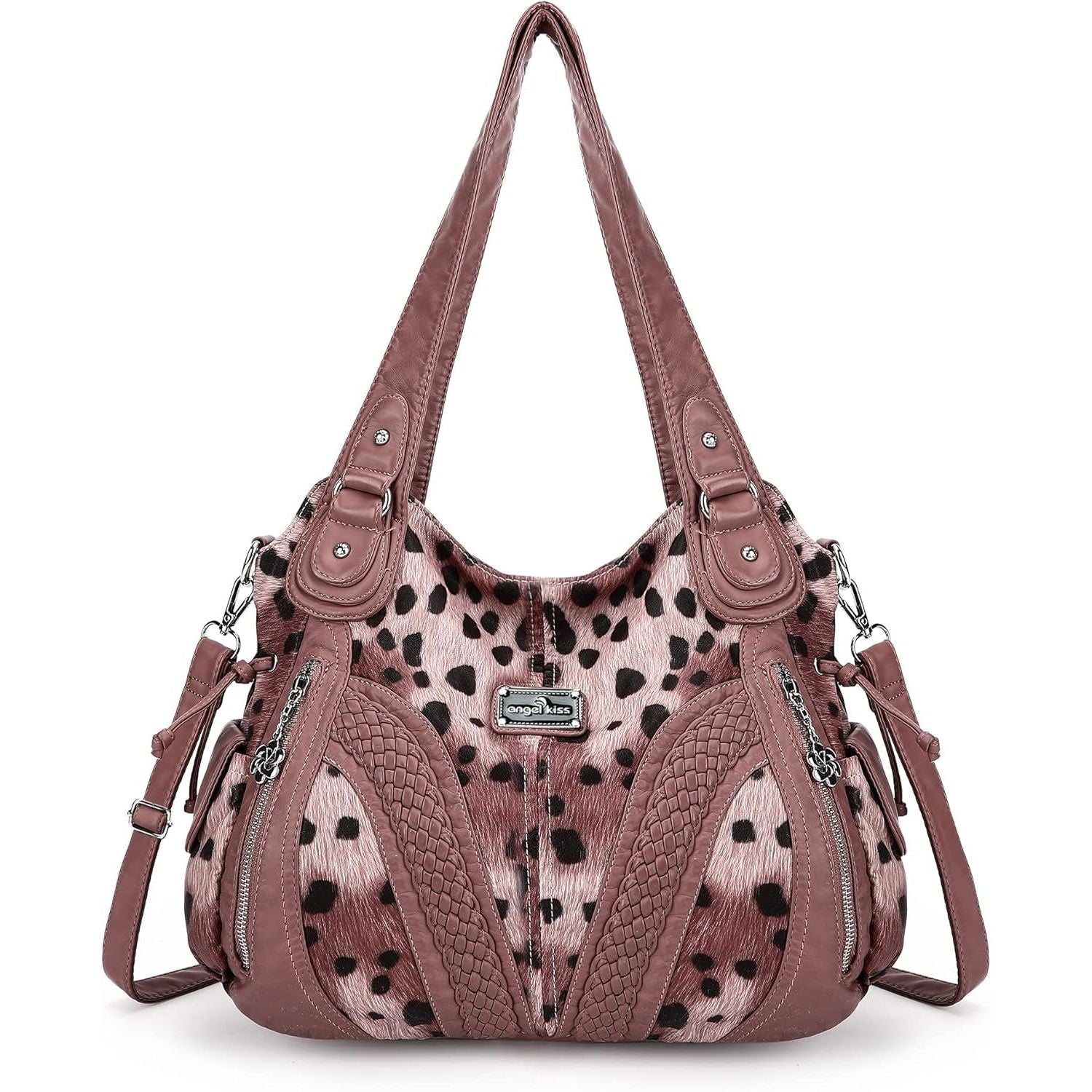 Purses and Handbags Women Fashion Tote Bag Shoulder Bags Top Handle Satchel Purses Washed Synthetic Leather Handbag