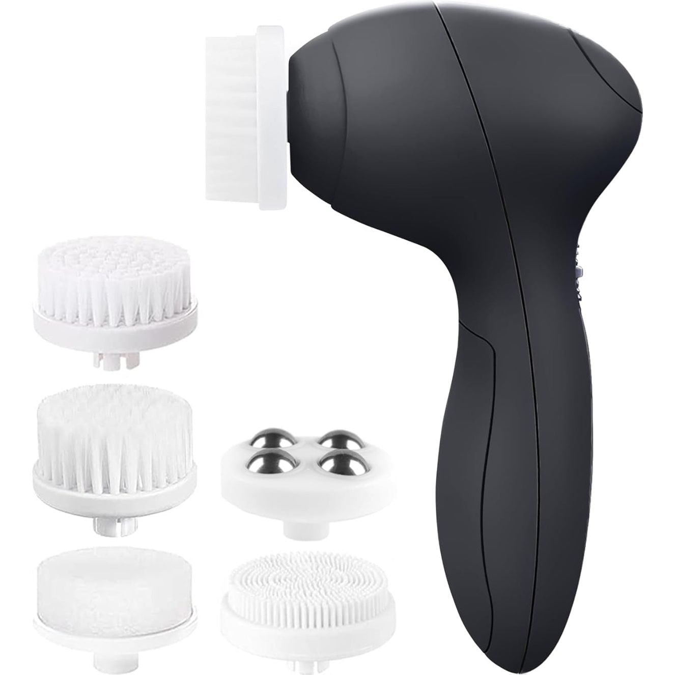 Face Scrubber | Facial Cleansing Brush Exfoliator Skin Care Products Beauty Products Powered Electric Wash Exfoliating Spin Cleanser Cleaning Scrub Including 7 Heads (Opal)