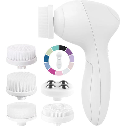Face Scrubber | Facial Cleansing Brush Exfoliator Skin Care Products Beauty Products Powered Electric Wash Exfoliating Spin Cleanser Cleaning Scrub Including 7 Heads (Opal)