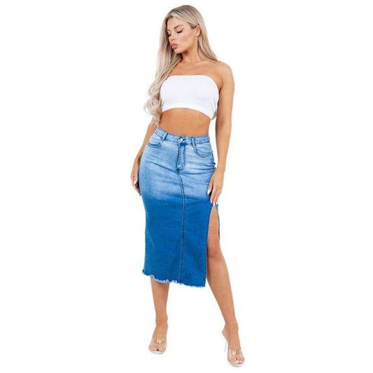 FASHION DENIM LONG SKIRTS