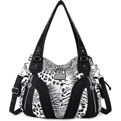 Purses and Handbags Women Fashion Tote Bag Shoulder Bags Top Handle Satchel Purses Washed Synthetic Leather Handbag
