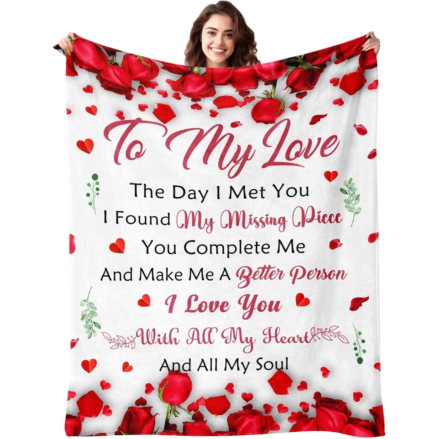 Valentines Day Gifts for Her - Gifts for Her Wife Girlfriend - to My Love Blanket - Anniversary Romantic Gift for Women - I Love You Gift for Her - Wife Girlfriend Birthday Present Ideas - 50"X60"