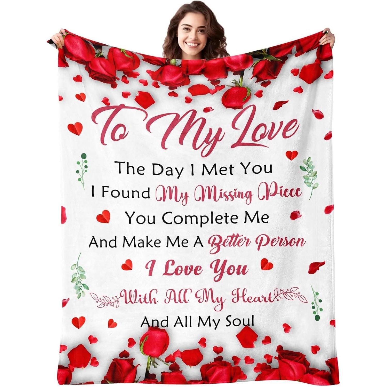 Valentines Day Gifts for Her - Gifts for Her Wife Girlfriend - to My Love Blanket - Anniversary Romantic Gift for Women - I Love You Gift for Her - Wife Girlfriend Birthday Present Ideas - 50"X60"