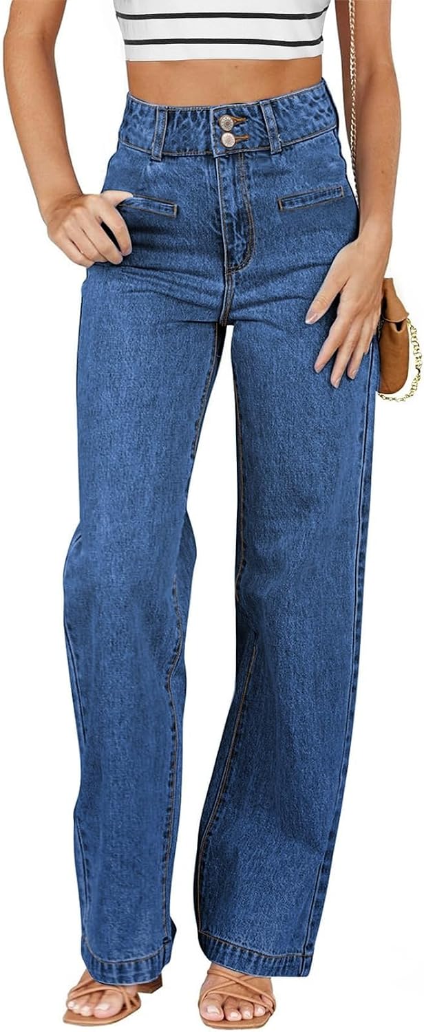 Women’s High-Waisted Straight-Leg Stretch Jeans