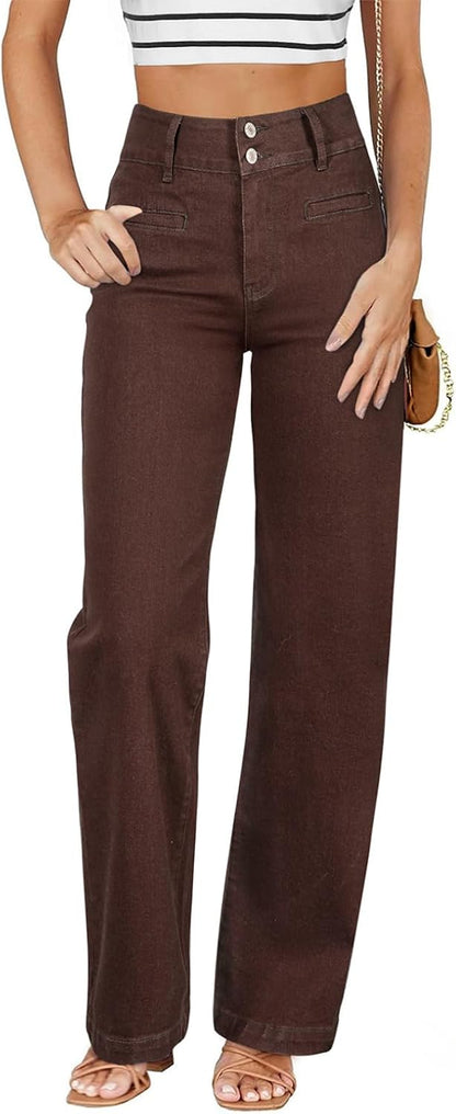 Women’s High-Waisted Straight-Leg Stretch Jeans