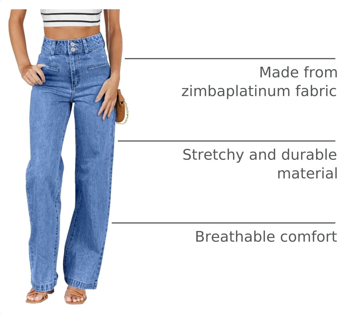Women’s High-Waisted Straight-Leg Stretch Jeans
