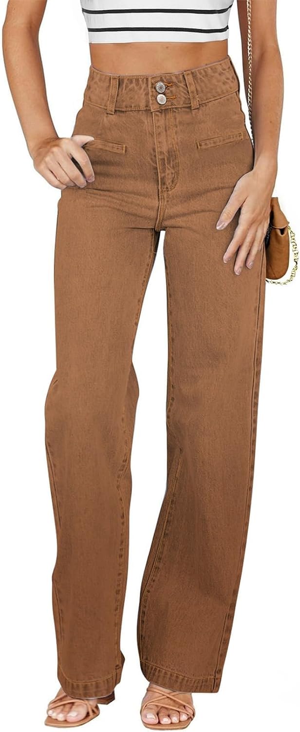 Women’s High-Waisted Straight-Leg Stretch Jeans