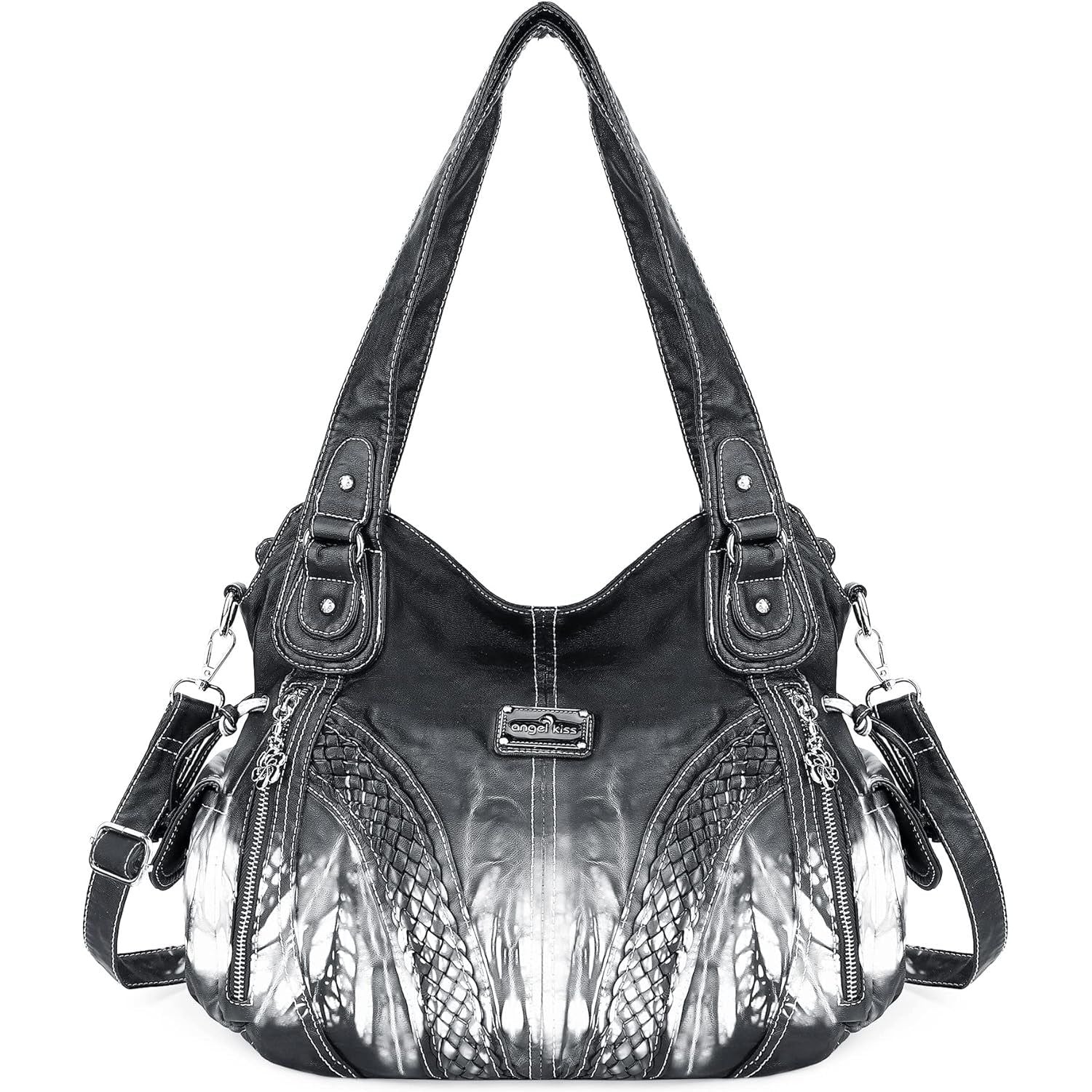 Purses and Handbags Women Fashion Tote Bag Shoulder Bags Top Handle Satchel Purses Washed Synthetic Leather Handbag