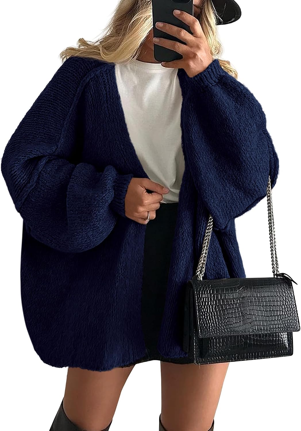 Chic and Cozy Womens Open Front Oversized Cardigan Sweater for Effortless Style