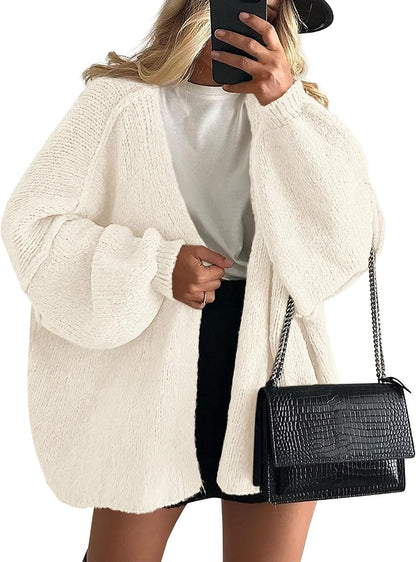 Chic and Cozy Womens Open Front Oversized Cardigan Sweater for Effortless Style