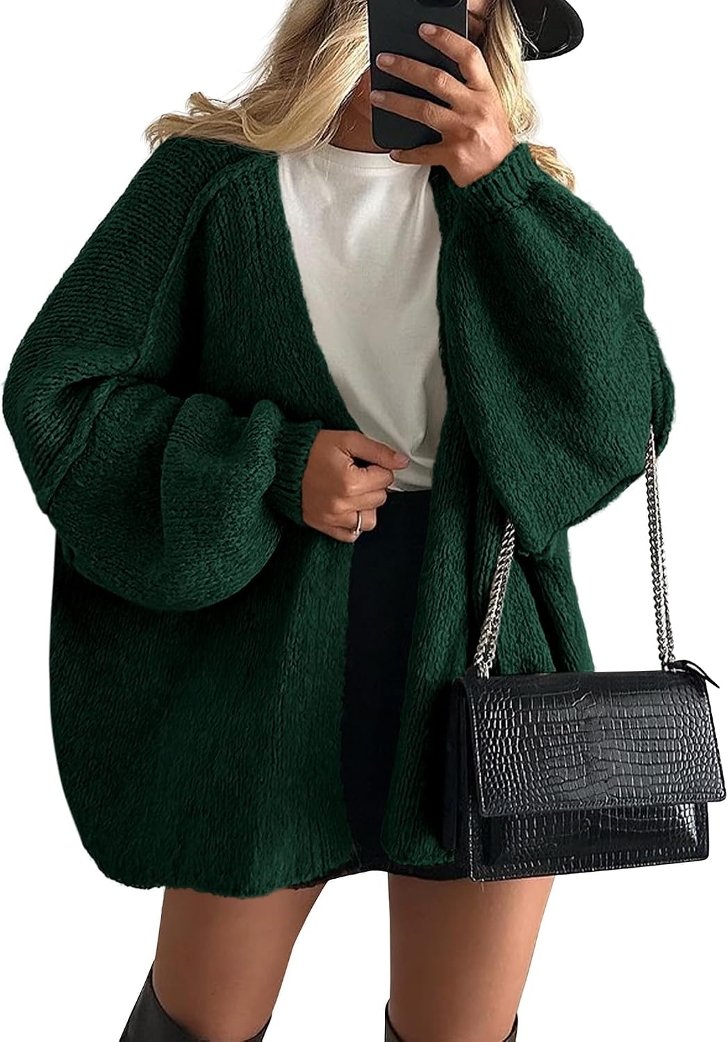 Chic and Cozy Womens Open Front Oversized Cardigan Sweater for Effortless Style