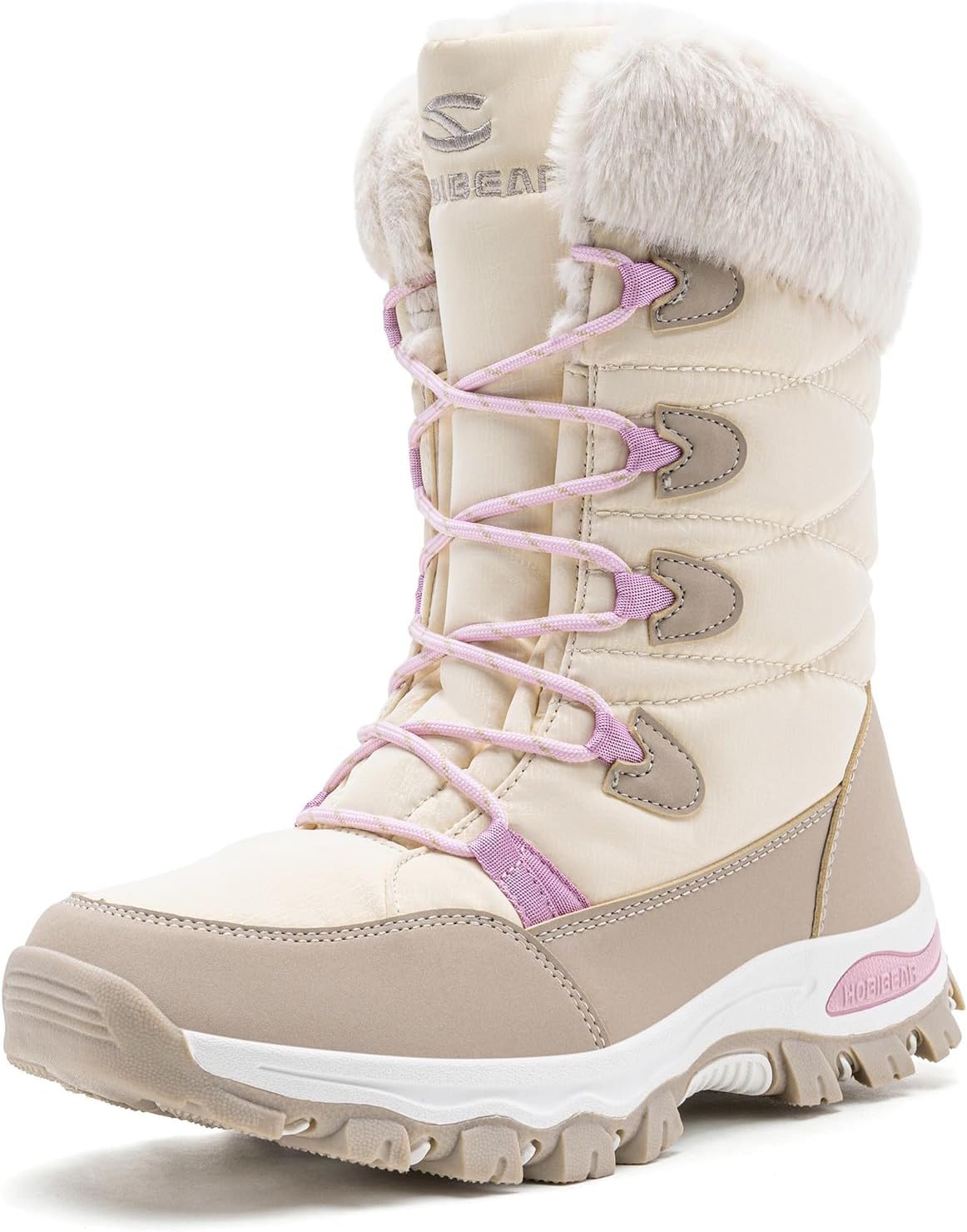 Stylish Women's Waterproof Winter Snow Boots - Lightweight, Warm, and Faux Fur Lined Mid-Calf Booties