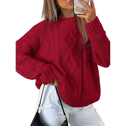 Trendy Queen Women’s Oversized Cable Knit Sweater