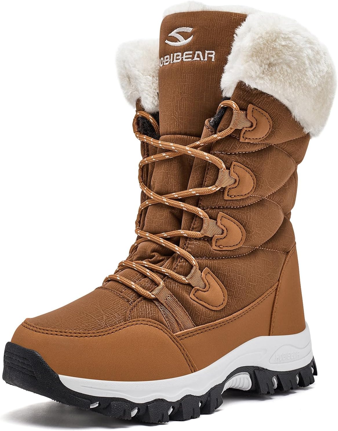 Stylish Women's Waterproof Winter Snow Boots - Lightweight, Warm, and Faux Fur Lined Mid-Calf Booties