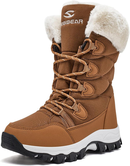 Stylish Women's Waterproof Winter Snow Boots - Lightweight, Warm, and Faux Fur Lined Mid-Calf Booties
