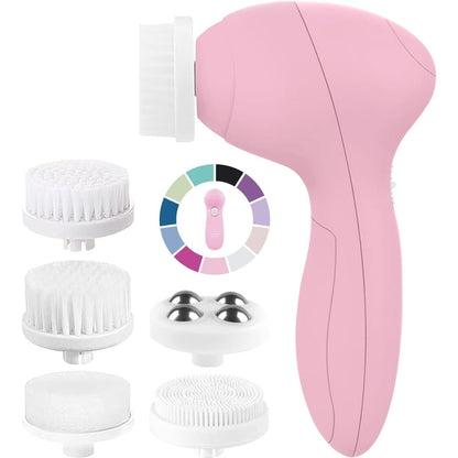Face Scrubber | Facial Cleansing Brush Exfoliator Skin Care Products Beauty Products Powered Electric Wash Exfoliating Spin Cleanser Cleaning Scrub Including 7 Heads (Opal)