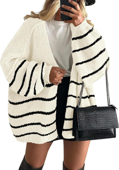 Chic and Cozy Womens Open Front Oversized Cardigan Sweater for Effortless Style