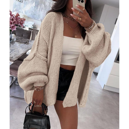 Chic and Cozy Womens Open Front Oversized Cardigan Sweater for Effortless Style