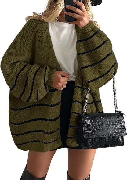 Chic and Cozy Womens Open Front Oversized Cardigan Sweater for Effortless Style