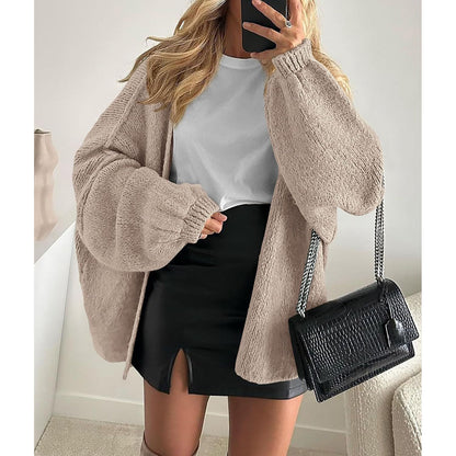Chic and Cozy Womens Open Front Oversized Cardigan Sweater for Effortless Style