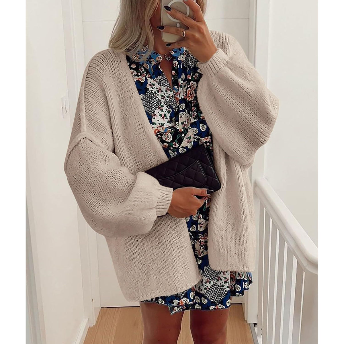 Chic and Cozy Womens Open Front Oversized Cardigan Sweater for Effortless Style