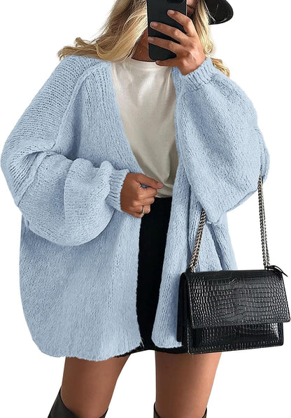 Chic and Cozy Womens Open Front Oversized Cardigan Sweater for Effortless Style