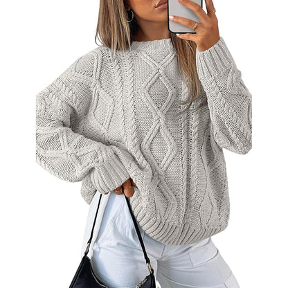 Trendy Queen Women’s Oversized Cable Knit Sweater