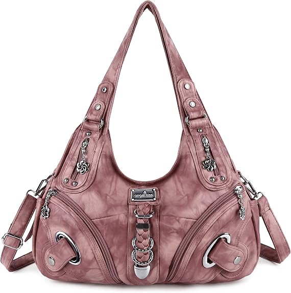 Vegan Leather Hobo Handbag for Women – Large Shoulder Bag