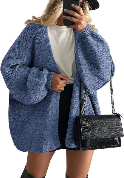 Chic and Cozy Womens Open Front Oversized Cardigan Sweater for Effortless Style