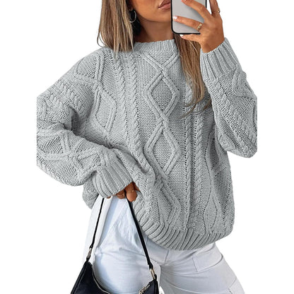 Trendy Queen Women’s Oversized Cable Knit Sweater